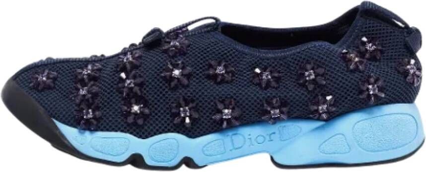 Dior Vintage Pre-owned Mesh sneakers Blue Dames