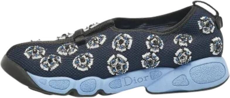 Dior Vintage Pre-owned Mesh sneakers Blue Dames