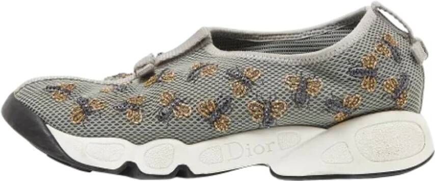 Dior Vintage Pre-owned Mesh sneakers Gray Dames