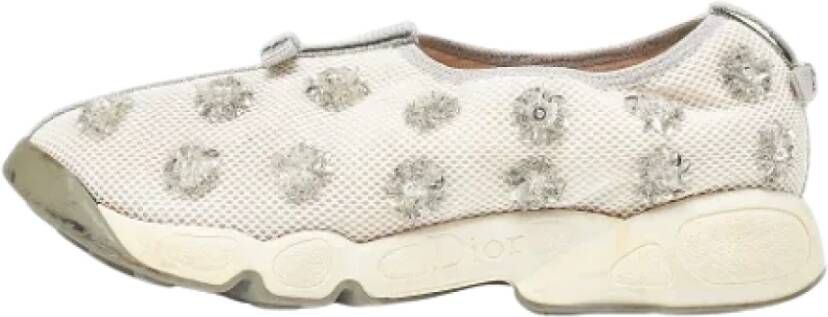 Dior Vintage Pre-owned Mesh sneakers White Dames
