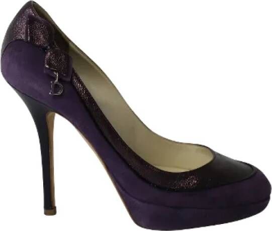 Dior Vintage Tweedehands Zwarte Dior Hakken van Leer Black Dames Schoenen