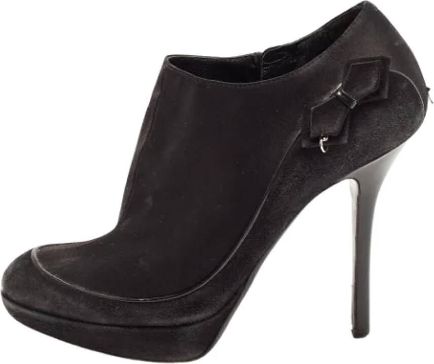 Dior Vintage Pre-owned Satin boots Black Dames