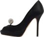 Dior Vintage Pre-owned Satin heels Black Dames - Thumbnail 1