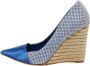 Dior Vintage Pre-owned Satin heels Blue Dames - Thumbnail 1
