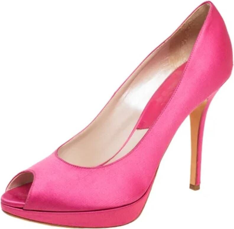 Dior Vintage Pre-owned Satin heels Pink Dames