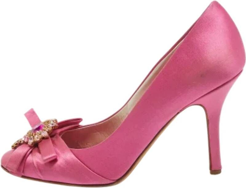 Dior Vintage Pre-owned Satin heels Pink Dames