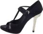 Dior Vintage Pre-owned Satin sandals Black Dames - Thumbnail 1