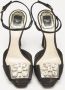 Dior Vintage Pre-owned Satin sandals Black Dames - Thumbnail 1