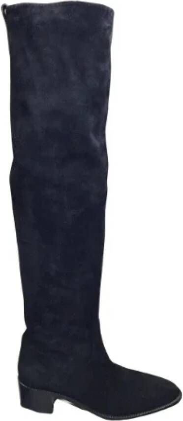 Dior Vintage Pre-owned Suede boots Black Dames