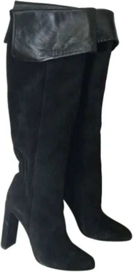 Dior Vintage Pre-owned Suede boots Black Dames