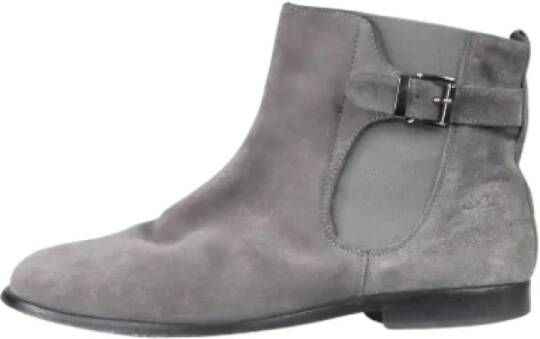 Dior Vintage Pre-owned Suede boots Gray Dames