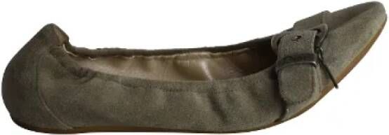Dior Vintage Pre-owned Suede flats Gray Dames