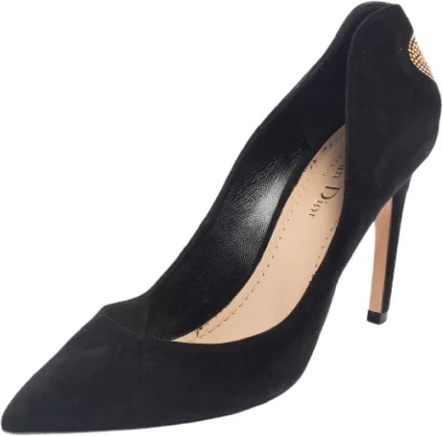 Dior Vintage Pre-owned Suede heels Black Dames