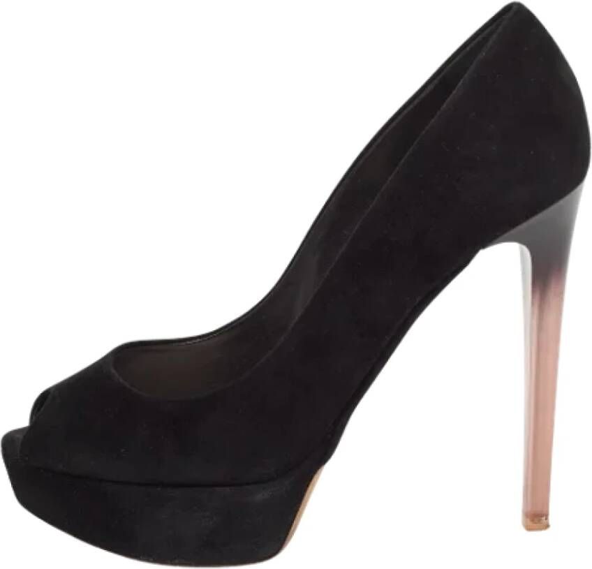 Dior Vintage Pre-owned Suede heels Black Dames