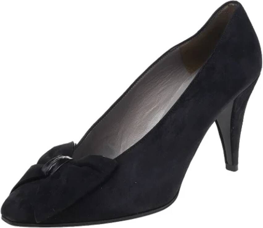 Dior Vintage Pre-owned Suede heels Black Dames