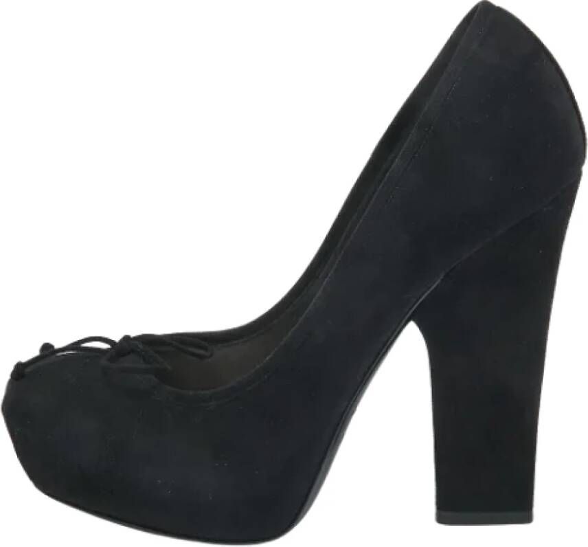 Dior Vintage Pre-owned Suede heels Black Dames