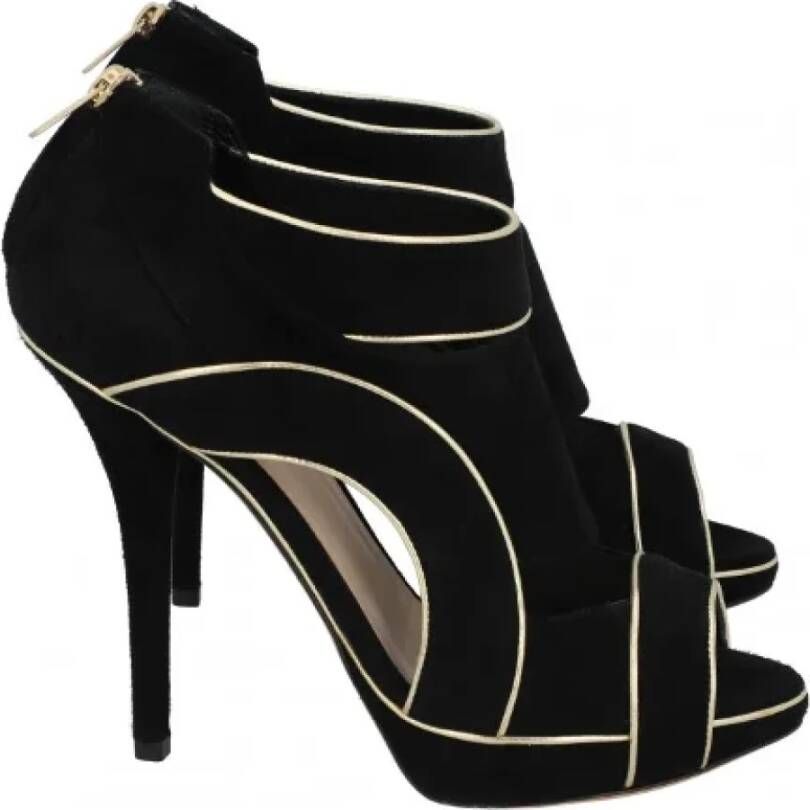 Dior Vintage Pre-owned Suede heels Black Dames