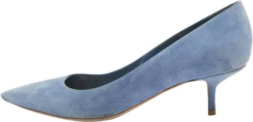 Dior Vintage Pre-owned Suede heels Blue Dames