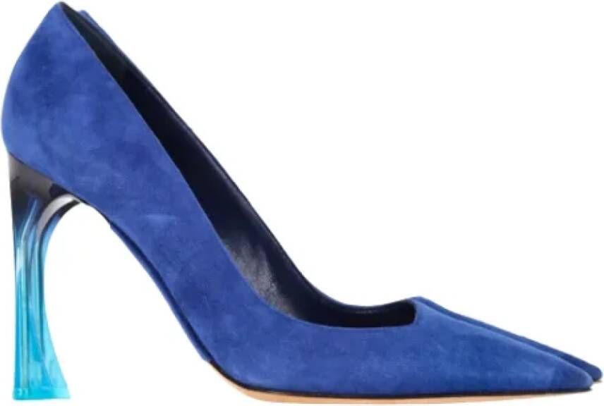 Dior Vintage Pre-owned Suede heels Blue Dames