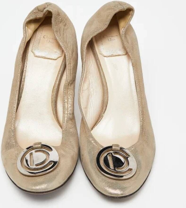 Dior Vintage Pre-owned Suede heels Gray Dames
