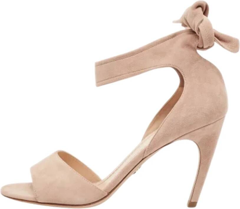 Dior Vintage Pre-owned Suede sandals Beige Dames