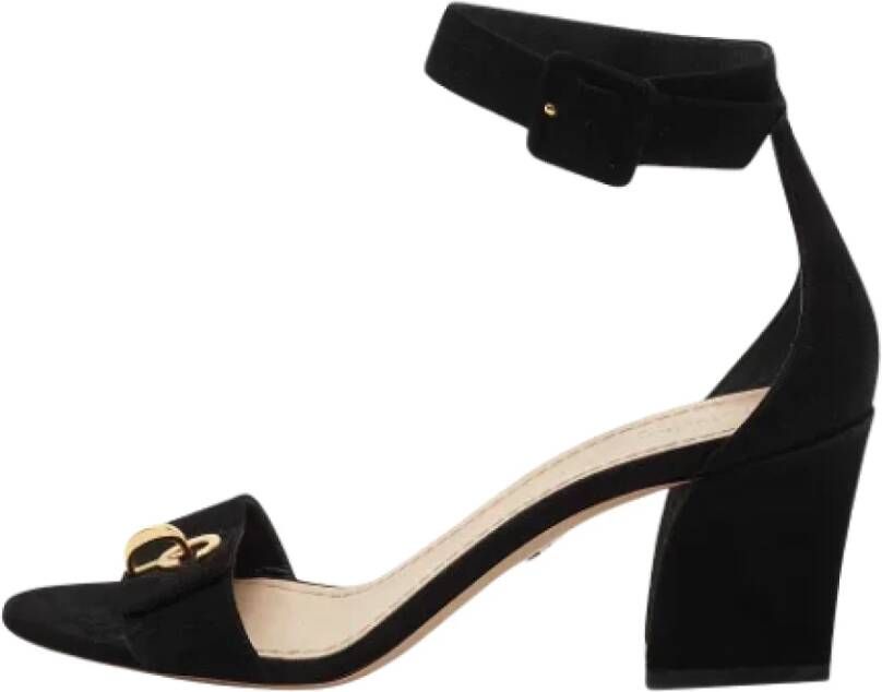 Dior Vintage Pre-owned Suede sandals Black Dames