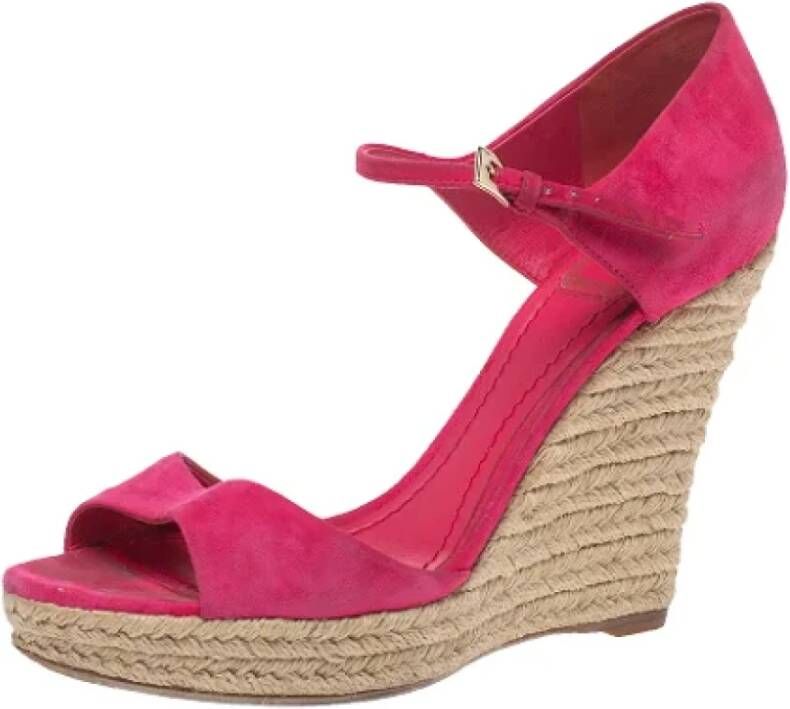 Dior Vintage Pre-owned Suede sandals Pink Dames