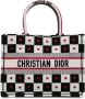 Dior Vintage Tweedehands Dior Book Tote Checkerboard Heart ZwartWitRood - Thumbnail 1
