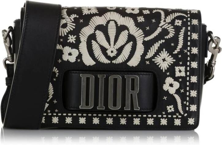 Dior Vintage Tweedehands Dior Book Tote Geborduurde Tas