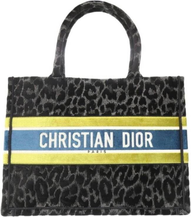 Dior Vintage Tweedehands Dior Book Tote Leopard Print