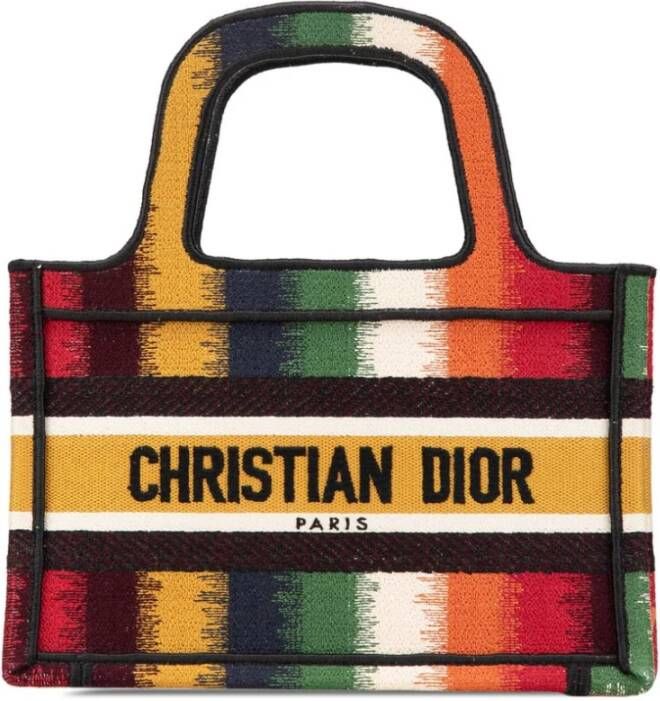 Dior Vintage Tweedehands Dior Book Tote Multicolor Gestreept