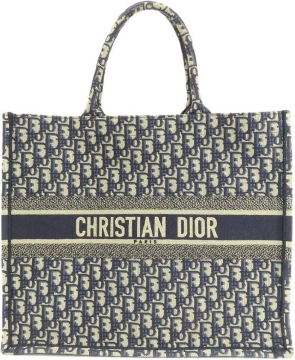 Dior Vintage Tweedehands Dior Book Tote Oblique Canvas Tas
