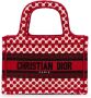 Dior Vintage Tweedehands Dior Book Tote Polka Dot Rode Canvas Tas - Thumbnail 1