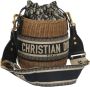 Dior Vintage Tweedehands Dior Book Tote Straw Bucket Tas - Thumbnail 1