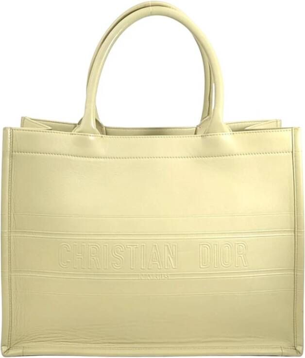 Dior Vintage Tweedehands Dior Book Tote Tas Beige