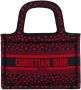Dior Vintage Tweedehands Dior Book Tote Zwart Canvas Rood Hart Geborduurd - Thumbnail 1