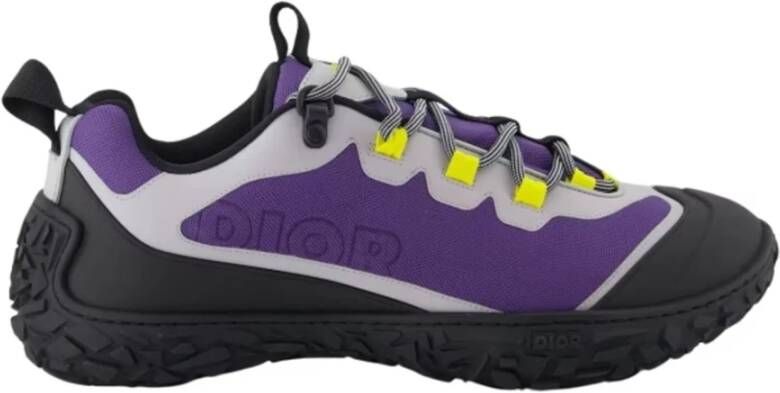 Dior Wandelsneakers Leren Detail Vetersluiting Multicolor