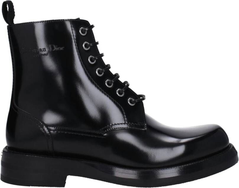 Dior Elegante Leren Laars Black Heren