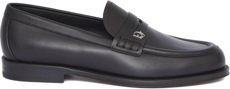 Dior Zwarte Leren Loafers Stijlvolle Herenschoenen Black Heren