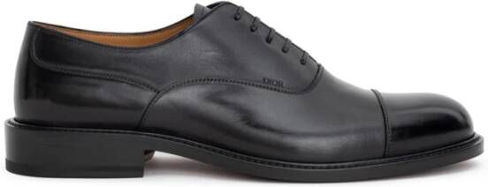Dior Zwarte Leren Oxford Schoen met Veters