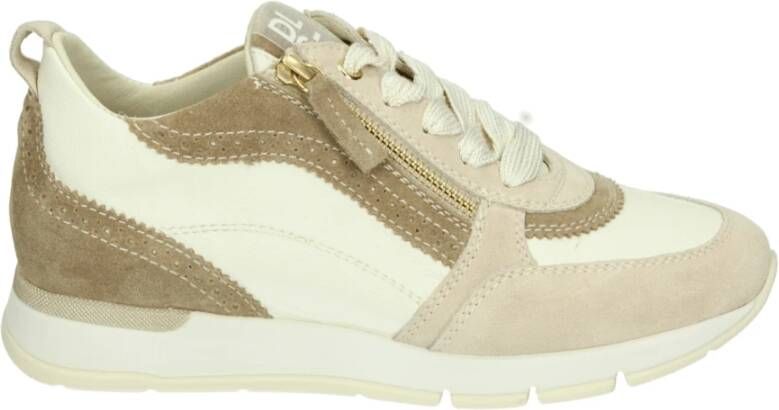 DL Sport Beige Sportieve Lage Sneakers