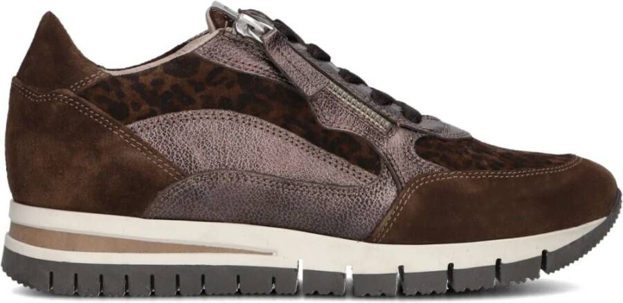 DL Sport Bruine Suède Lage Sneakers Dames