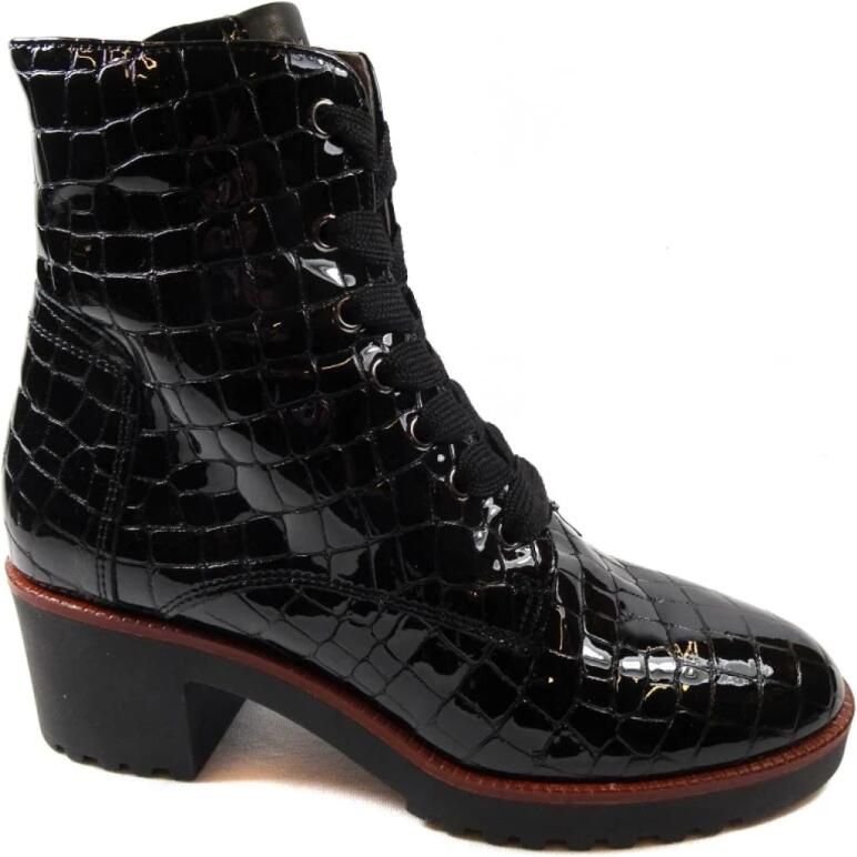 DL Sport veterlaarsje 6796.09 Zwart croco lakleer - Foto 1