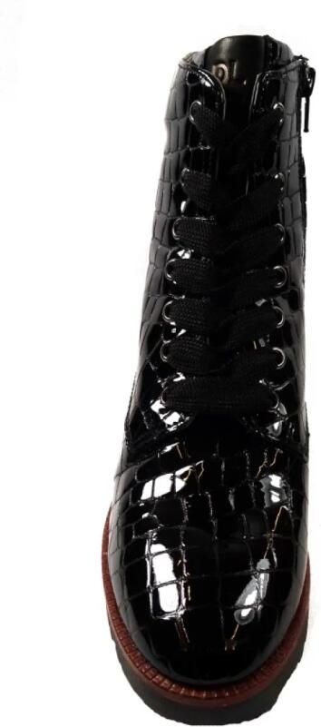 DL Sport veterlaarsje 6796.09 Zwart croco lakleer - Foto 2