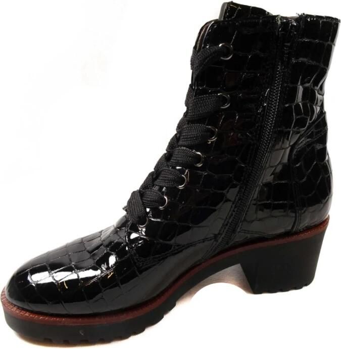 DL Sport veterlaarsje 6796.09 Zwart croco lakleer - Foto 4