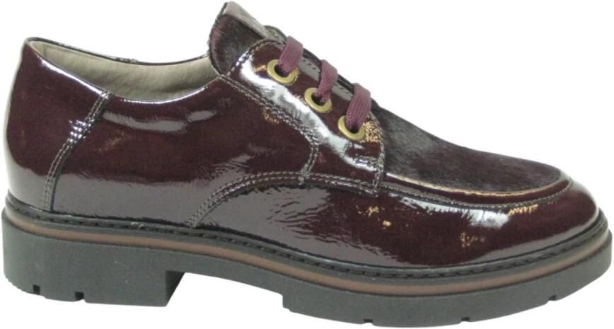 DL Sport Dames nette veterschoen Artikel 7249 Bordeaux combinatie