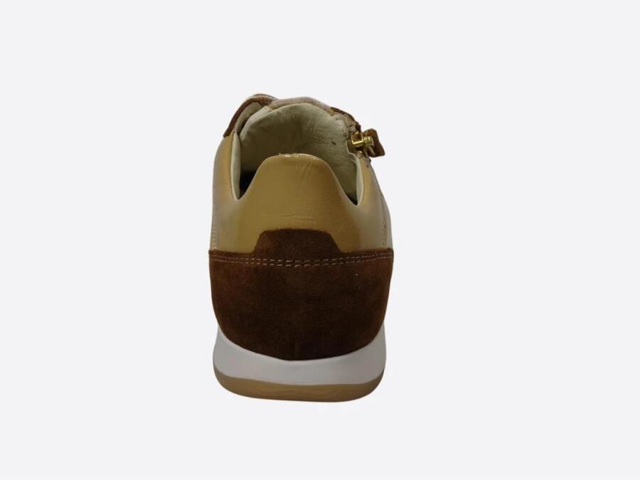 DL Sport Dames sneakers Dunne zool Artikel 6944 Cognac leer - Foto 3