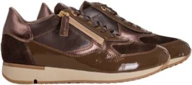 DL Sport Sneaker met chunky zool rits- en vetersluiting Brown Heren