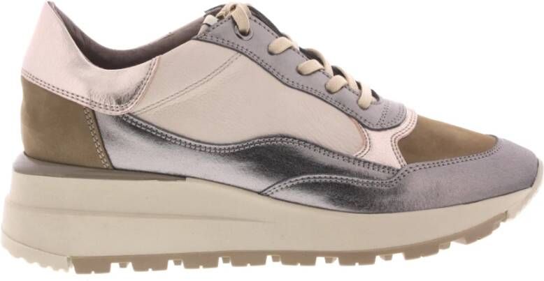 DL Sport Sneakers Dames Lage sneakers Damesschoenen Leer 5471 Beige combi