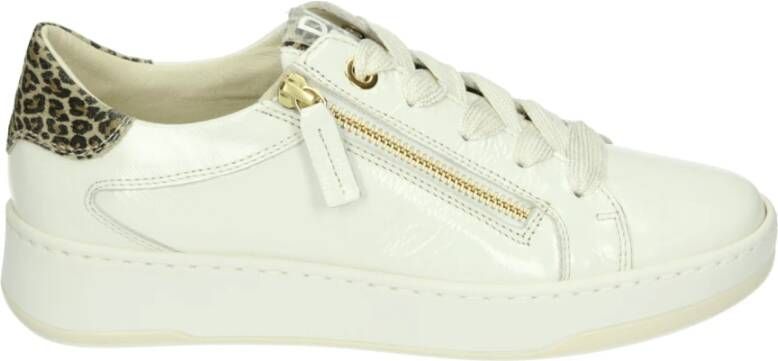 DL Sport Sportieve lage damessneakers wit leer